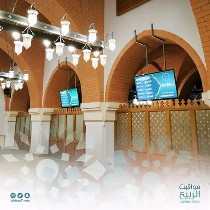 من أعمالنا: شاشة مواقيت الربيع داخل مسجد (5)